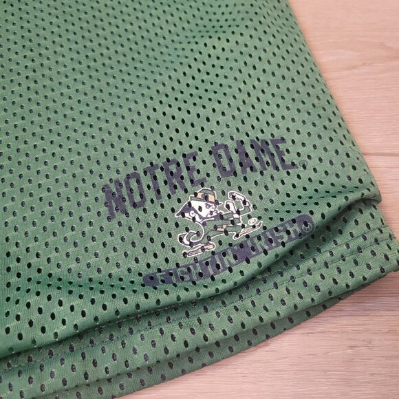 Mens Green Norte Dame Fighting Irish Under Armour Short Sleeve Polo Sz Lg - Picture 2 of 6